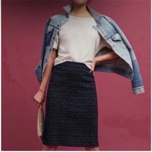 Anthropologie Maeve Printed Ponte Knit Skirt